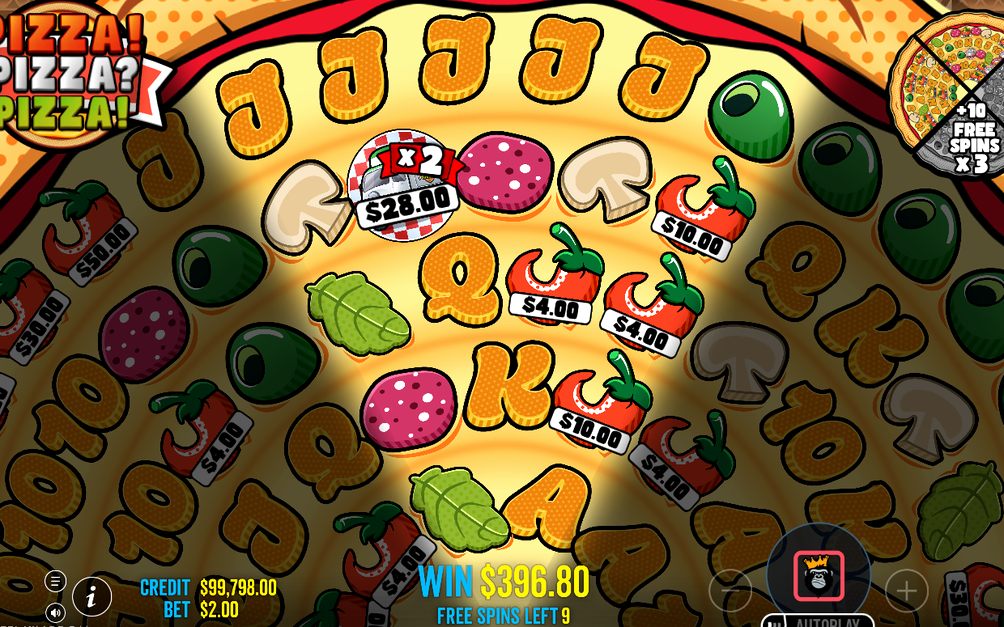 Free spins-läget med WILD på hjulen
